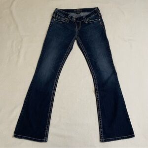 Dark Indigo Silver Tuesday Low Rise Jeans